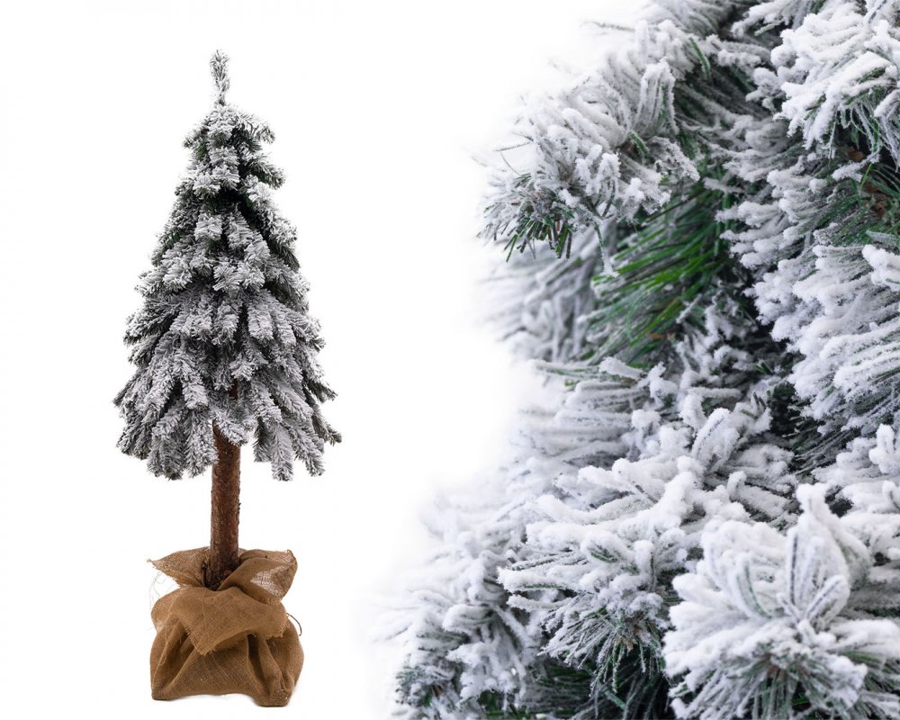 Weihnachtsbaum auf Baumstamm Bergfichte 170cm Snowy 1