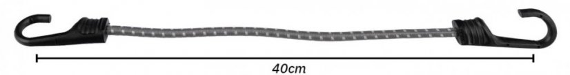 Elastischer Gummizug mit Metall-Kunststoff-Haken, 40cm, 2 Stück