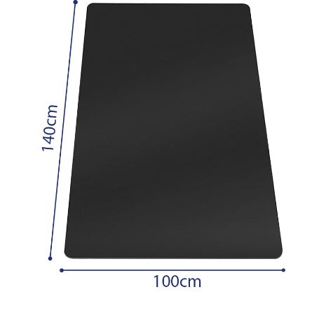 Подова подложка за стол 140x100cm 0,5mm черна