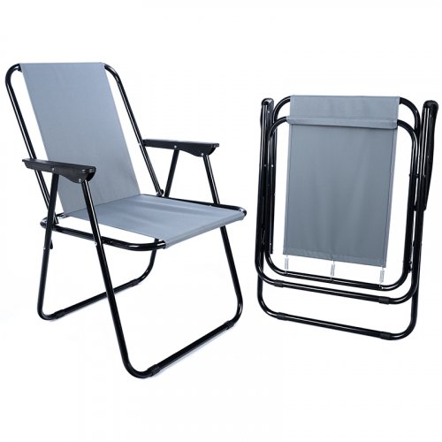 Összecsukható kerti szék Light Grey 2db
