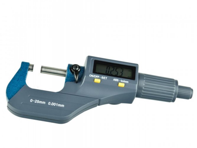 Elektronikus mikrométer 0–25 mm/0,001 mm