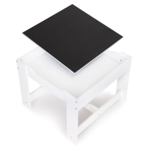 Masă din lemn pentru copii White + 2 scaune