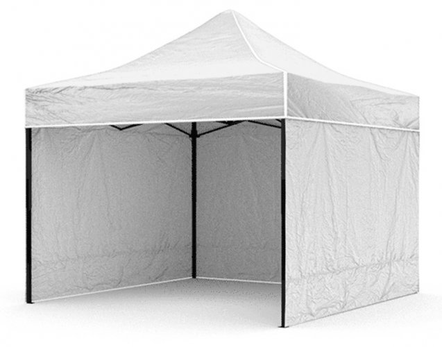 Škarjasti šotor 3x3 beli simple SQ