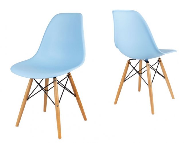 Jedilni stoli 4 kosi modri skandinavski stil Classic