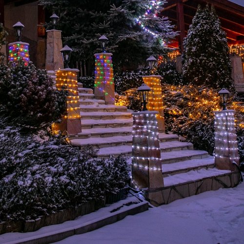 LED-es karácsonyi fényfüzér 20 m 324 LED 8 funkcióval Meleg fehér
