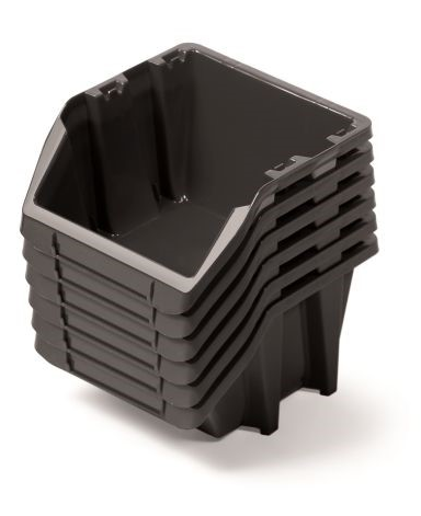 Kunststoffboxen 214x198x133mm Black 6Stck