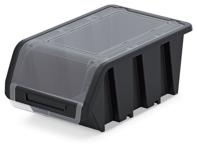 Verschließbare Kunststoffbox 195x120x90mm Schwarz