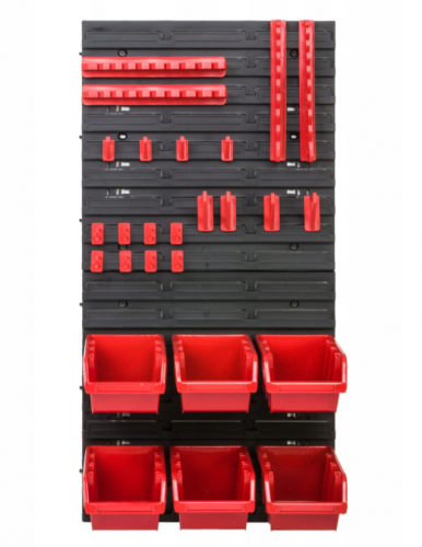 Stena za orodje  78x39cm + 6 zabojev RED