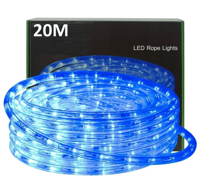 Fényfüzér – kígyó 480 LED 20 m Kék 8 funkció