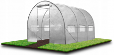 Garten Foliengewächshaus WEIß 2x4m mit UV-Filter STANDARD