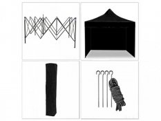 Ножична палатка 2х3 м черна All-in-One