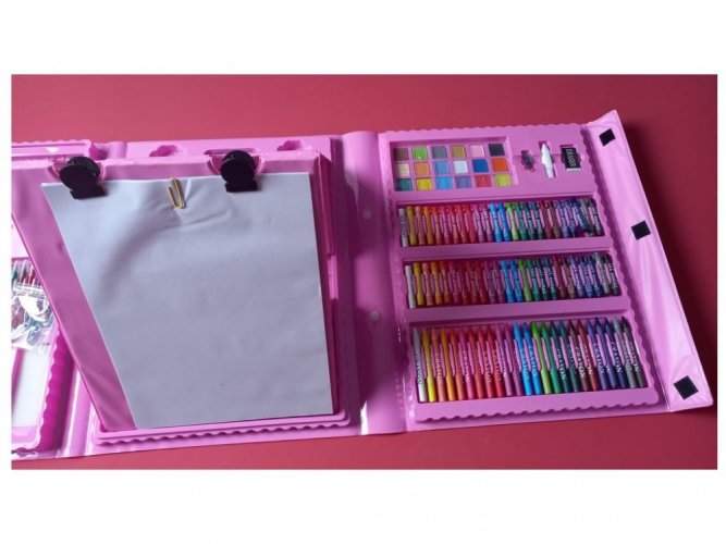Művészi festőkészlet gyerekeknek 208 db rózsaszín