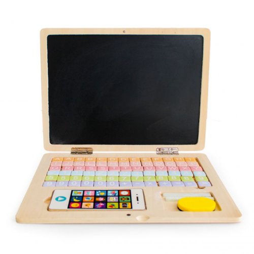 Dječji drveni Notebook - edukacijska magnetna ploča