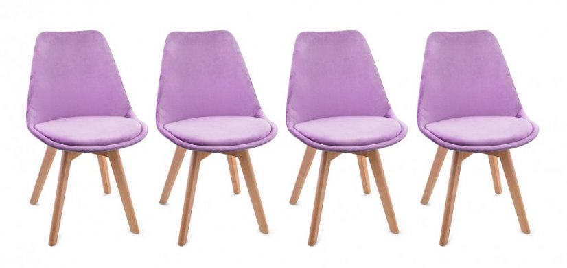 Jedilni stoli 4 kosi skandinavski stil Rose Glamour