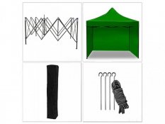 Cort pavilion 3x3 m verde All-in-One