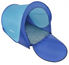 Самостоятелна сгъваема плажна палатка 200x120x110/90cm морско синьо