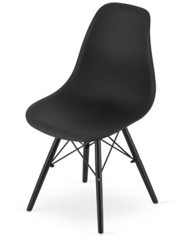 Jedilni stol črn skandinavski stil Dark Classic