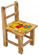 Детски дървен стол Мечето Пух с мед