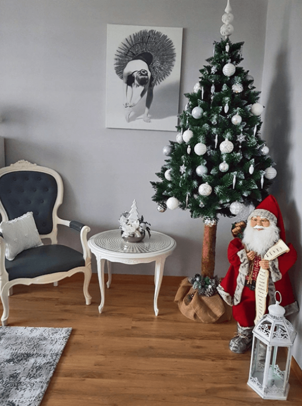 Brad de Crăciun pe trunchi - Pin Luxury Diamond 190 cm cu Conuri