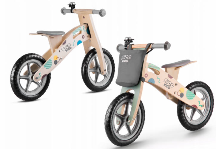 Bicicletă fără pedale din lemn pentru copii Ricokids Lucas