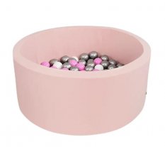 Piscină uscată cu mingi 100buc 70x27cm roz, Smart S Princess