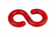 Conector de lanț din plastic „S”, roșu