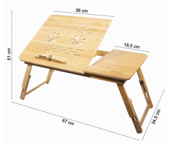 Laptop asztal WOOD - L
