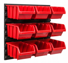 Стена за инструменти 39x39 см + 9 кутии RED