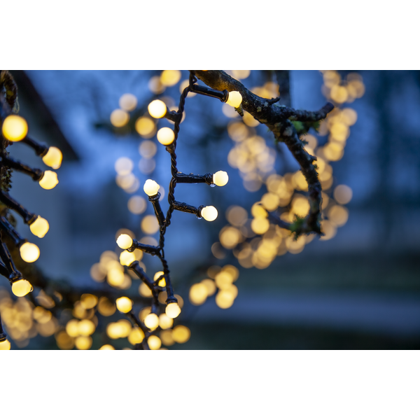 Dekorative LED-Kugeln für den Außenbereich, 300LED, 6 m, warmweiß