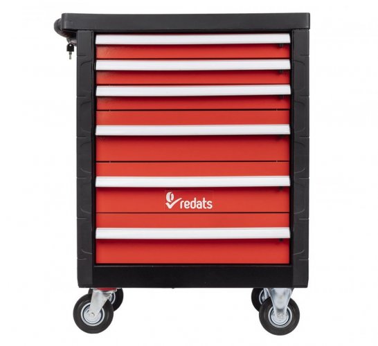 Profesionalni delavniški voziček omarica za orodje - 6 predalov Red/Black