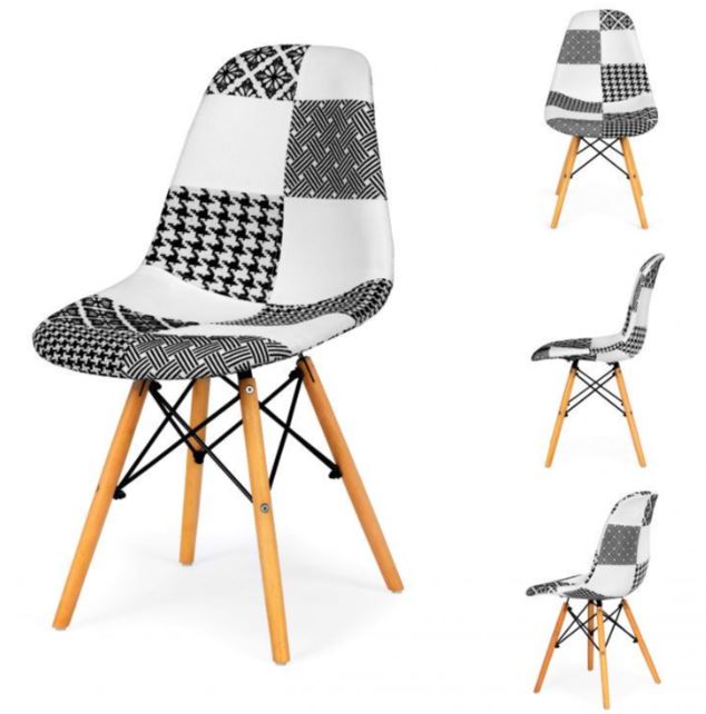 Esszimmerstuhl Patchwork White