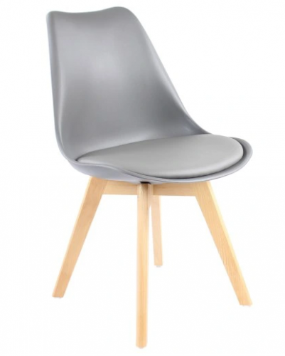 Трапезни столове 4бр. сиви скандинавски стил Basic