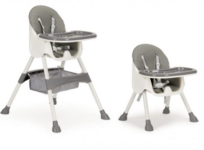 Детски стол за хранене 2в1 Grey