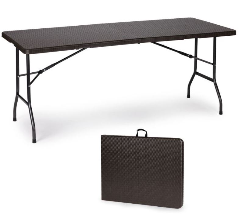 Klappbarer Campingtisch 180cm Brown Rattan