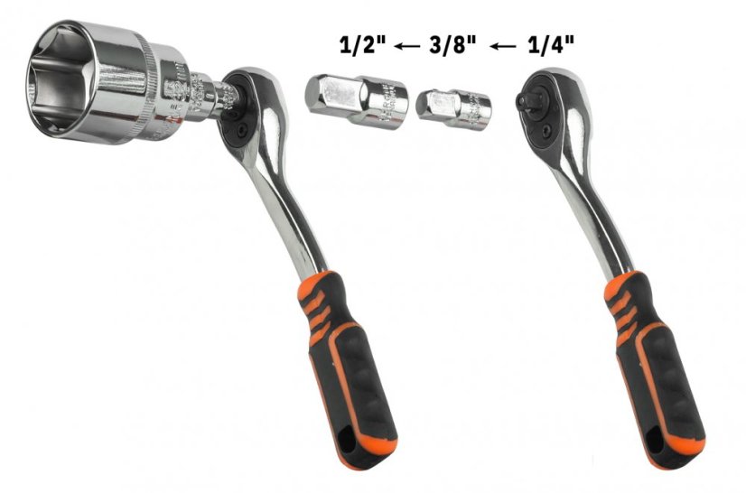 Gola set od 163 nasadnih ključeva 1/2", 1/4", 3/8" CrV Professional