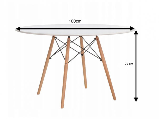 Runder Tisch ANELLO White 100 cm