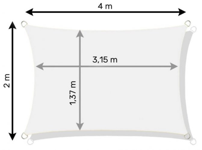 Parasolar de gradina 2x4m bej