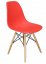 Jedilni stoli 4 kosi rdeči skandinavski stil Classic
