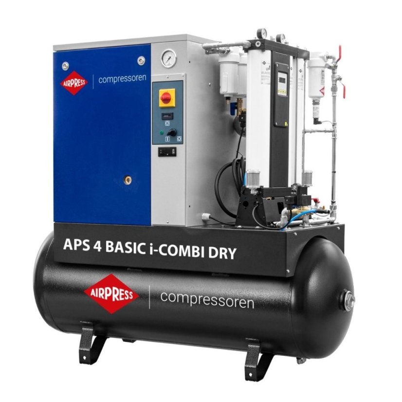Csavarkompresszor APS 4 Basic i-Combi Dry 10 bar 4 LE/3 kW 366 l/min 200L adszorpciós szűrőkészlettel OFAG3 362954I