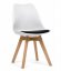 Трапезен стол бял и черен в скандинавски стил Basic