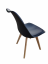 Трапезен стол черен скандинавски стил Basic