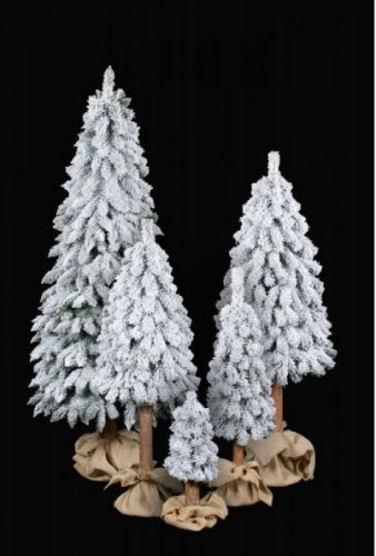 Weihnachtsbaum auf Baumstamm Bergfichte 210cm Snowy