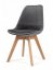 Трапезен стол от кадифе в скандинавски стил Grey Glamor