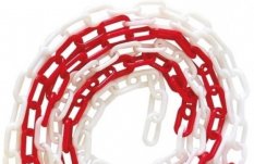 Plastična veriga, 10mm belo-rdeča, 25m