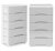 Regal na kolescih 5 polic White/ Grey