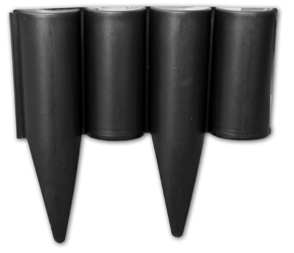 Záhradná palisáda plastová 2,5m Black PALGARDEN