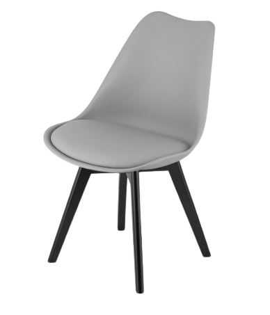 Трапезен стол сив в скандинавски стил Dark-Basic
