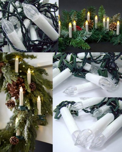 Luminițe tradiționale de Crăciun, 20 buc, alb cald