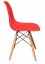 Jedilni stoli 4 kosi rdeči skandinavski stil Classic