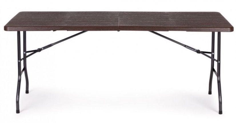 Сгъваема маса за къмпинг 180cm Дървена кафява